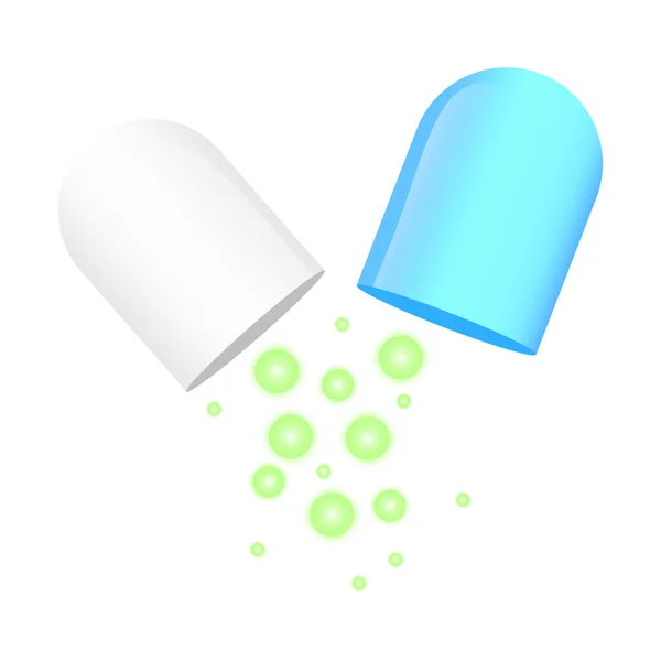 The medicine is in pills. Medications. Disease symbols. Vector illustration. Stock image. — Stock Vector