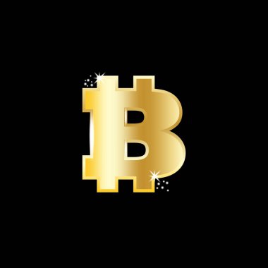 Bitcoin simgesi ödeme sembolü. Yatırım borsası. Şifreli bozuk para logosu. Vektör çizimi. Resim yükle.
