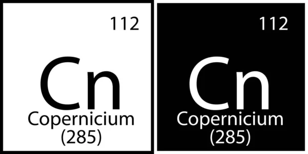 Chemisches Element Copernicium. Mendeleev Tisch. Modernes Design. Hintergrund der Ausbildung. Vektorillustration. Archivbild. — Stockvektor