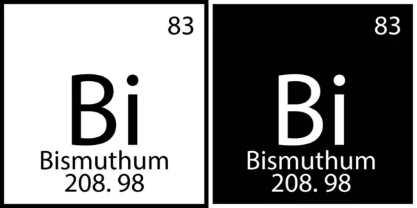 Bismuthum élément chimique. Formation initiale. Table de Mendeleev. Design moderne. Illustration vectorielle. Image de stock. — Image vectorielle