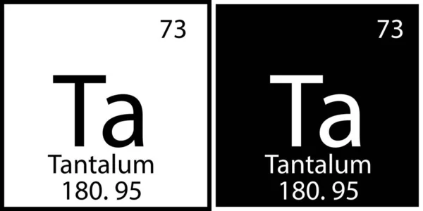 Élément chimique du tantale. Design moderne. Table de Mendeleev. Formation initiale. Illustration vectorielle. Image de stock. — Image vectorielle