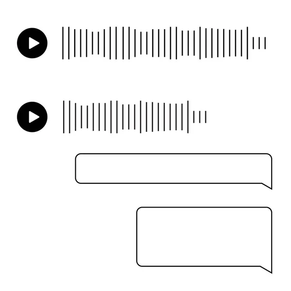 音声メッセージアイコン。対話フレームを長方形にします。メッセージングプロセス。コミュニケーションの概念。ベクトルイラスト。ストック画像. — ストックベクタ