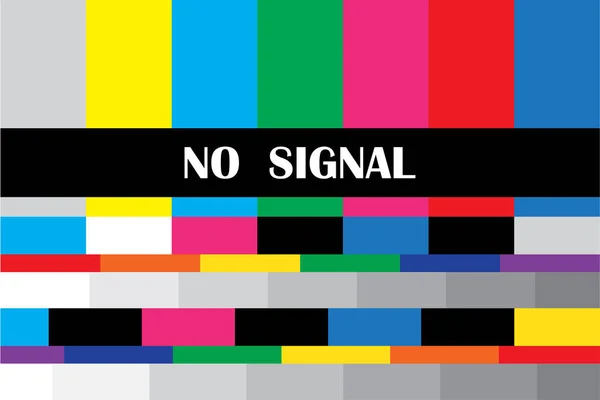 Pas d'icône de télévision de signal. Panneau lumineux. Des lignes colorées. Communication numérique. Élément graphique. Illustration vectorielle. Image de stock. — Image vectorielle