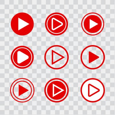 Kırmızı canlı çerçeve, her amaç için harika bir tasarım. Çevrimiçi video. Video oynatıcı şablonu. Vektör illüstrasyonu.