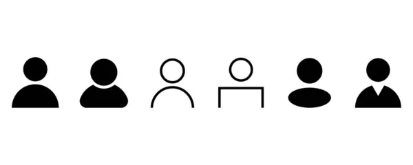 Ikona se siluetami znamená různé lidi. Silueta ilustrace. Koncept vektoru. Vektorová ilustrace. stock image. — Stockový vektor