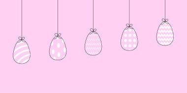 Paskalya yumurtası, her amaç için harika bir tasarım. Mutlu Paskalyalar. İlkbahar Paskalya. Vektör çizimi. depolama resmi. 