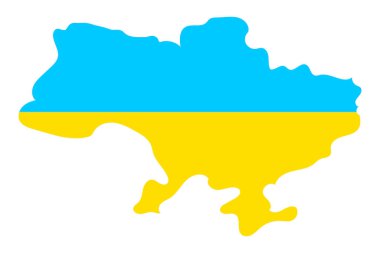 Ukrayna haritası dua etsin. Ukrayna haritası. Ukrayna haritalı bir poster. Vektör çizimi. depolama resmi.