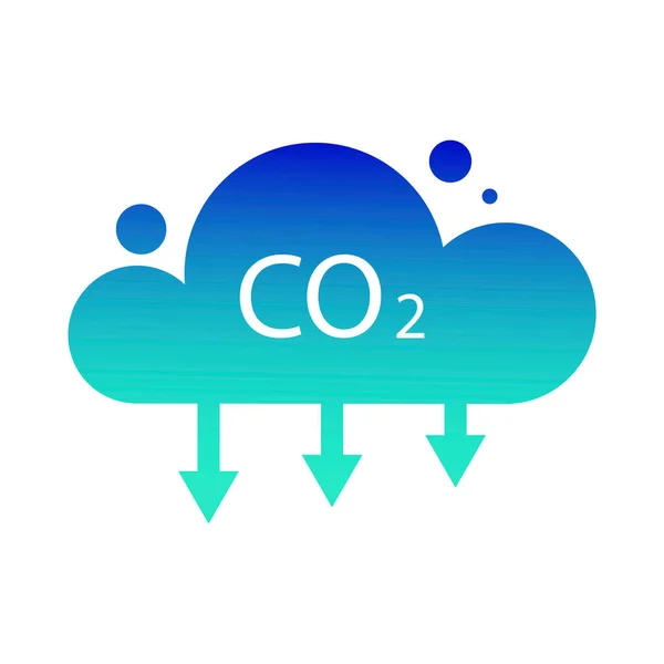 Nuages de CO2, grand design pour tous les usages. Réduire les émissions de CO2. Neutre en carbone. Illustration vectorielle. image de stock. — Image vectorielle