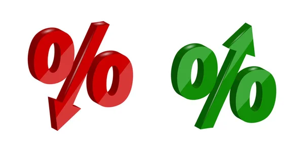 Percentagem de sinal. Percentagem, desconto, venda, conceito de promoção. Símbolo da economia empresarial. Ilustração vetorial. imagem de estoque. — Vetor de Stock