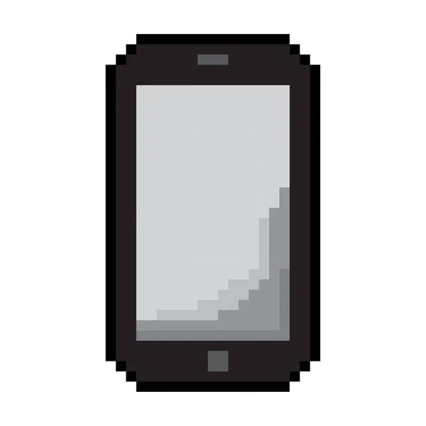 Teléfono de píxeles, gran diseño para cualquier propósito. concepto de dispositivo móvil. Tecnología de comunicación. Ilustración vectorial. imagen de stock. — Vector de stock