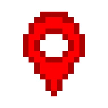 Piksel pimi, her amaç için harika bir tasarım. Konum kodu. Vektör çizimi. depolama resmi. 