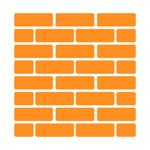 Оранжевая стена брика, отличный дизайн для любых целей. Бесшовный шаблон. Векторная иллюстрация. фондовый имидж. — стоковый вектор