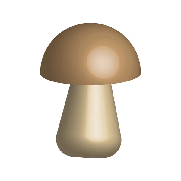 Champignon sur fond blanc. Aliments frais et sains. Nutrition biologique naturelle. Illustration vectorielle. image de stock. — Image vectorielle