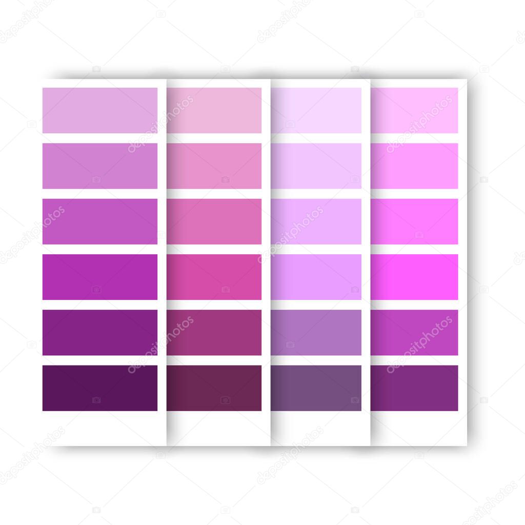 Purple palettes in vintage style on colorful background. Vector illustration. stock image. 