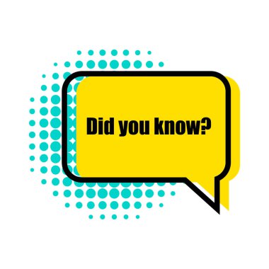 Mesajı biliyor muydun? Yaratıcı tasarım. Mesaj balonu. Vektör çizimi. depolama resmi. 