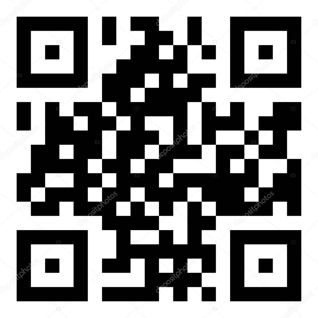 Qr code in abstract style. Smartphone scan. Qr code scan icon. Vector illustration. stock image. EPS 10.