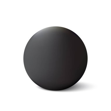 Soyut siyah küre. Top grafik tasarımı. Tasarım elemanı. Vektör çizimi. depolama resmi. 