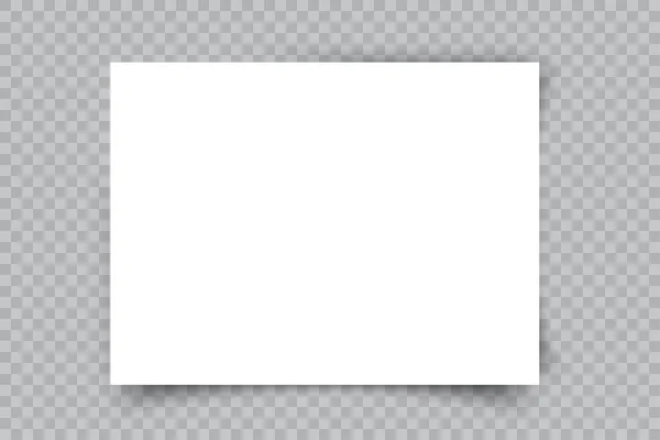 Foglio bianco. Modello di design di taglio carta. 3d realistico formato a4. Illustrazione vettoriale. stock immagine. — Vettoriale Stock