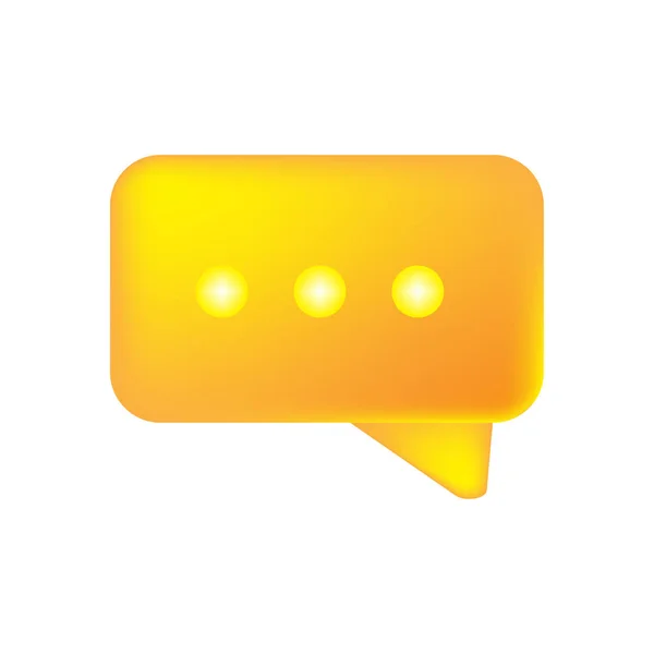 3d banner with golden message. Message bubble. Alert message. 3d chat bubble icon. Vector illustration. stock image. — 스톡 벡터