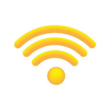 Altın kablosuz internet. Web tasarımı için simge. Vektör çizimi. depolama resmi.
