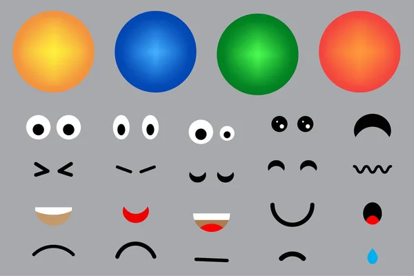 Yellow emotions creator. 3d collection. Emoji face. Yellow emoji. Set icon smile emoji. Vector illustration. stock image. — Stock vektor
