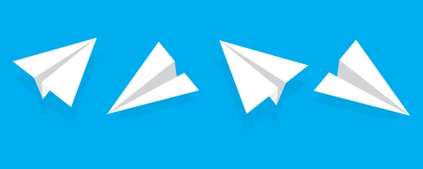 Origami paper planes. Business concept. Paper plane. Travel concept. Vector illustration. Stock image. — Stockvektor