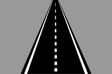 Yol dümdüz. Tasvir konsepti. Işınlama vektörü. Vektör çizimi. Hisse senedi. EPS 10.