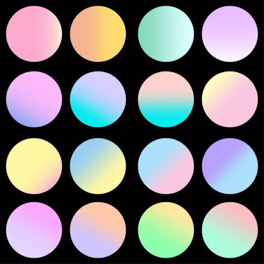 gradyan pastel renkler ayarlandı. yumuşak ışık arkaplanı. Tek boynuzlu at duvar kağıdı. Vektör çizimi. Hisse senedi. EPS 10.