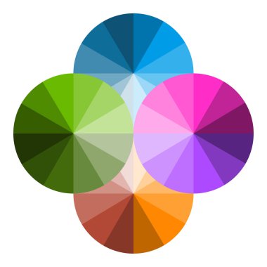 Renkli yuvarlak paletler. Soyut renkli desen. Vektör çizimi. Hisse senedi. EPS 10.