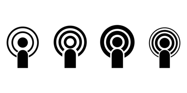 Podcast Icon Broadcast Symbol Vector Illustration Stock Image Eps — Archivo Imágenes Vectoriales