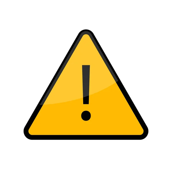 Yellow Triangle Exclamation Mark Alert Message Vector Illustration Stock Image — Stockvektor