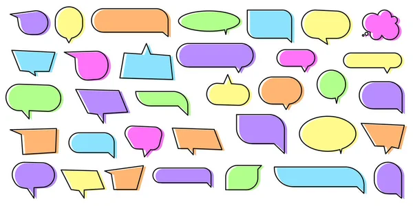 Dialog Chat Speech Bubble Text Box Vector Illustration Stock Image — Stok Vektör