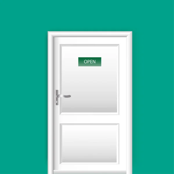 Door Sign Open Vector Illustration Stock Image Eps — ストックベクタ