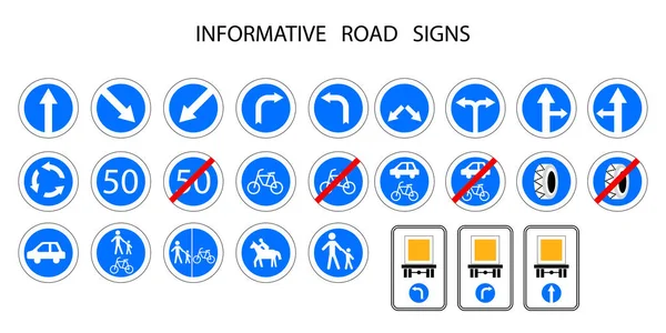 Information Road Signs Choose Direction Vector Illustration Stock Image Eps — Stock Vector