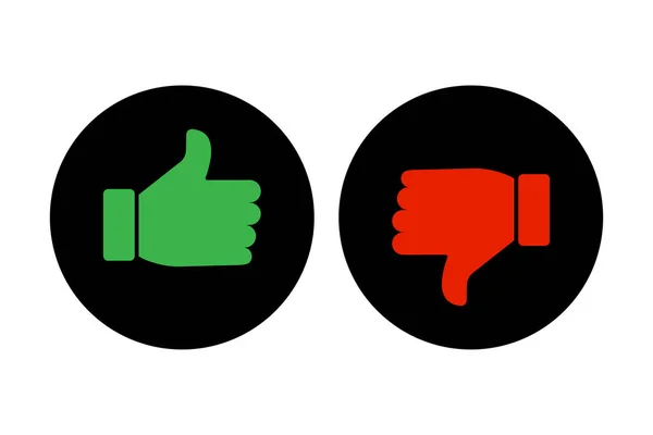 Dislike Black Background Social Media Flat Icon Vector Illustration Stock — 图库矢量图片