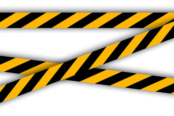 Warning Tape Black Yellow Striped Line Vector Illustration Stock Image — стоковый вектор