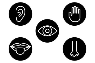 5 feel the icon. Vector illustration. Stock image. EPS 10.