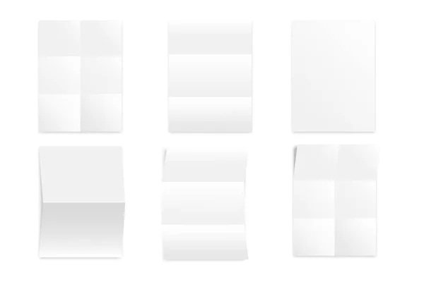Folded Sheets Paper Set Vector Illustration Stock Image Eps — 图库矢量图片