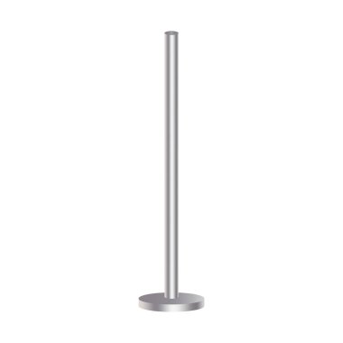 Realistic metal stick. Vector illustration. Stock image. EPS 10.