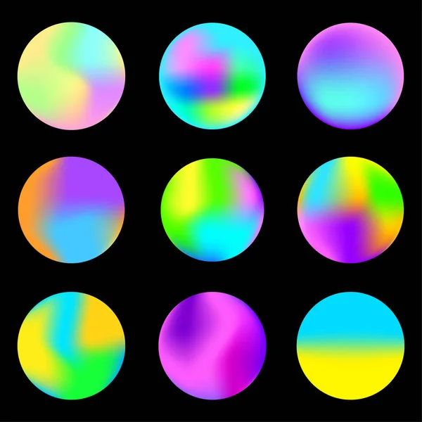 Rainbow Color Balls Gradient Color Vector Illustration Stock Image Eps — Vetor de Stock