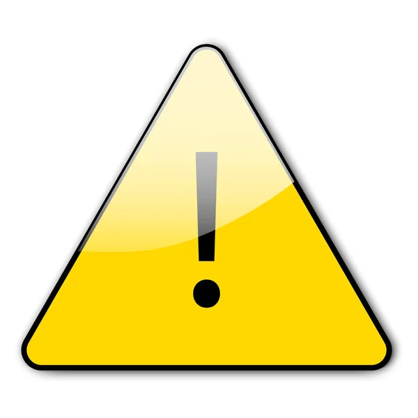 Attention Sign Yellow Triangle Attention Vector Illustration Stock Image Eps — ストックベクタ