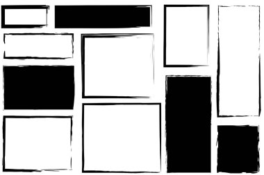 Frame brush in sketch style. Vector illustration. Stock image. EPS 10.
