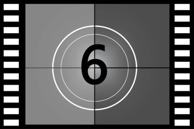 countdown frame number six. Vector illustration. Stock image. EPS 10.