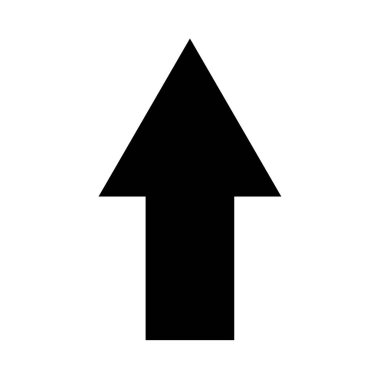 black up arrow icon. Vector illustration. Stock image. EPS 10.