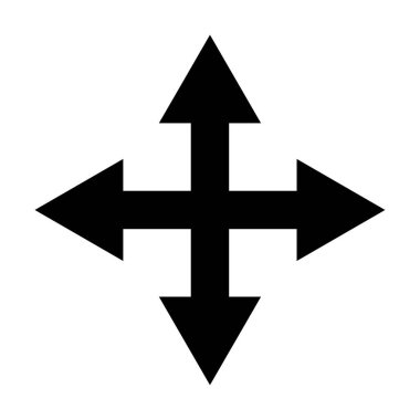 arrow four directions. Vector illustration. Stock image. EPS 10.