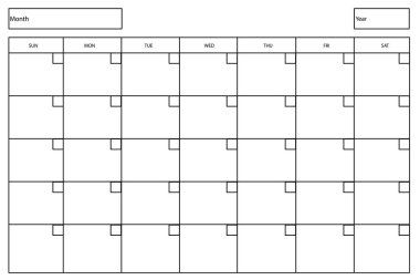 Sketch empty calendar. Line drawing. Vector illustration. Stock image. EPS 10.