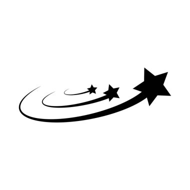 Stars trail icon. Space background. Star icon. Vector illustration. stock image. EPS 10.