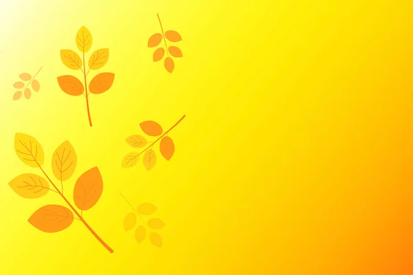 Κίτρινα Φύλλα Φόντου Παράσταση Σκηνής Αφηρημένο Φόντο Τοίχου Εικονογράφηση Διανύσματος — Διανυσματικό Αρχείο