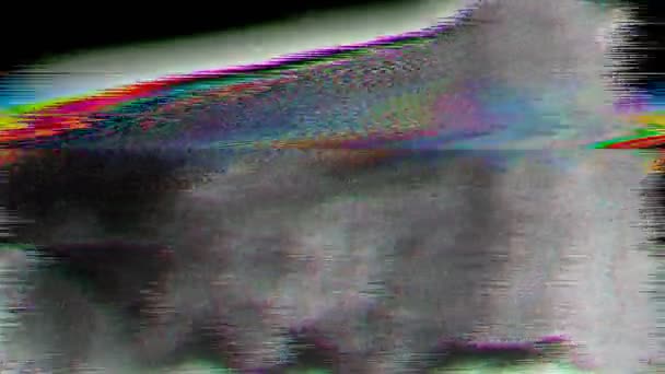 Поганий Сигнал Викривлені Хвилі Екрані — стокове відео
