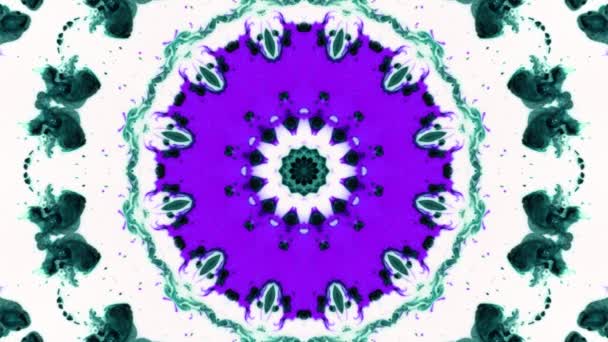 Zen Mandala Rexation Art Artitical Fractal Animation Красиві Феєрверки Вибух — стокове відео